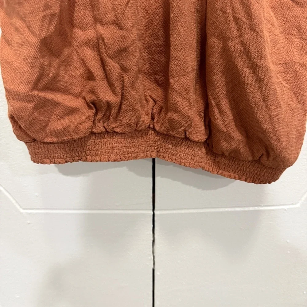 Free People Burnt Orange Drapey Dreams Tank Top